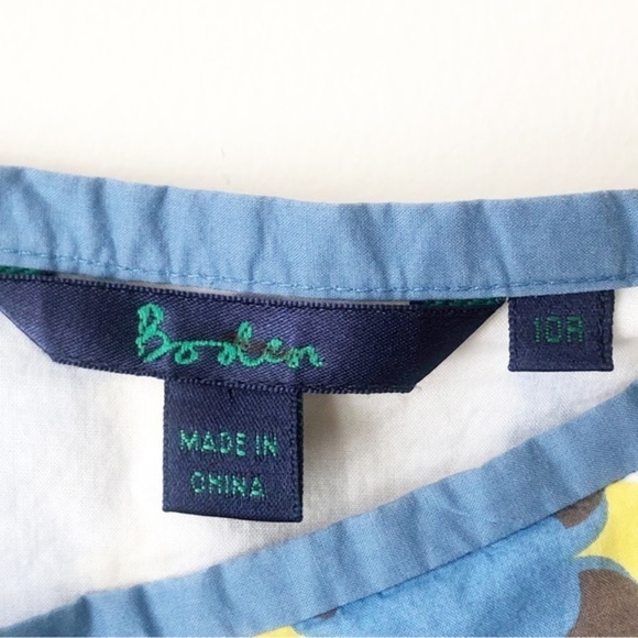 Boden Colorful Patterned 100% Cotton Spring Summer A-Line Skirt Size 10 Regular - Picture 8 of 9